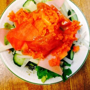 人参ドレッシング♡野菜サラダ